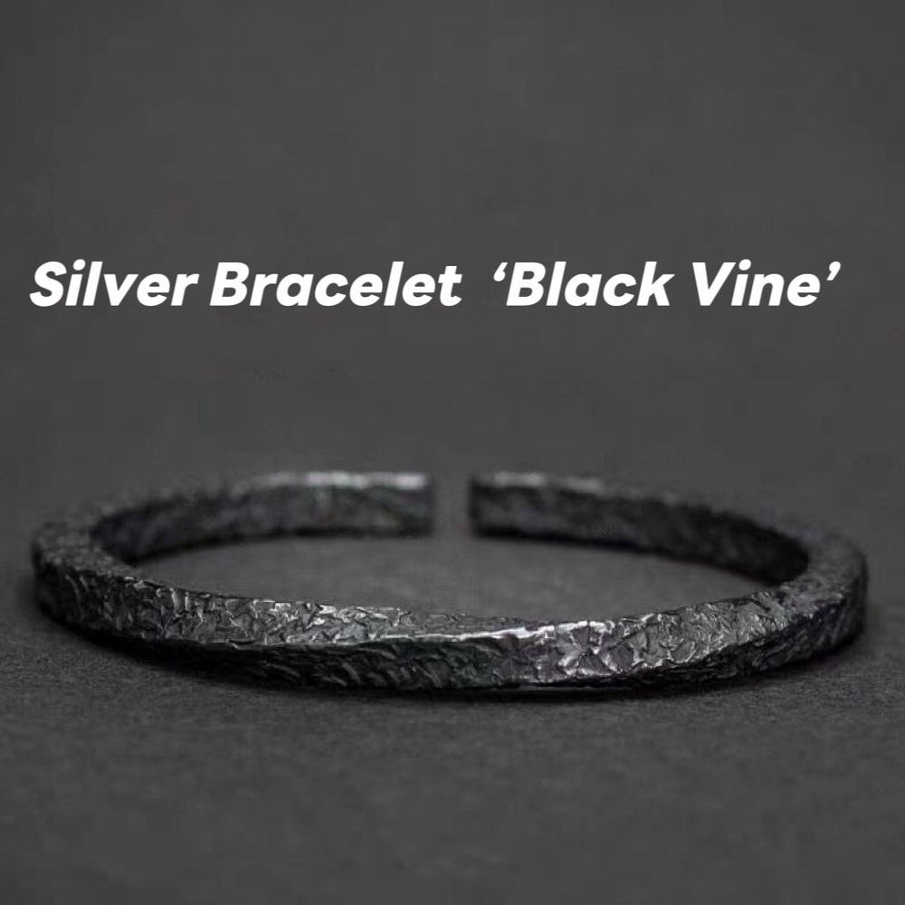 Silver Bracelet 'Black Vine'